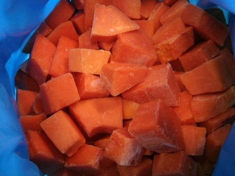 Frozen Papaya Dice