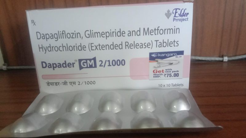 Dapagliflozin 10mg + Glimepride 2mg + Metformin 100mg