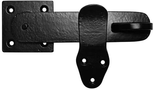 Arjunas Black Antique Plain Iron Gate Latch