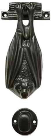Bat Black Antique Iron Door Knocker