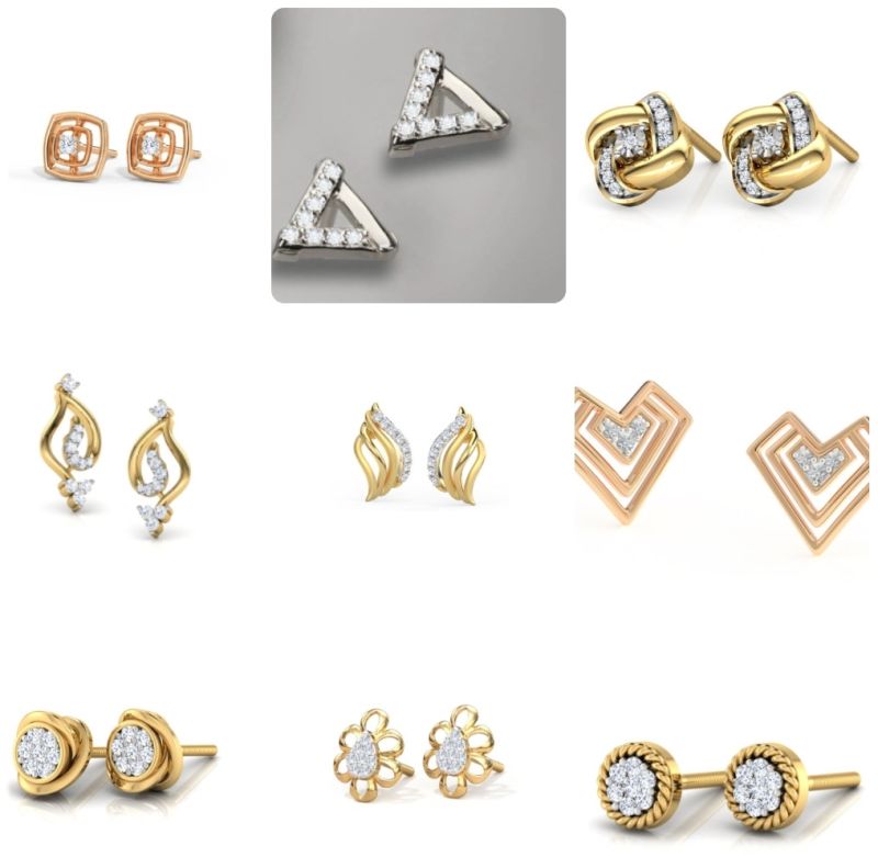 Ladies Diamond Ear Tops