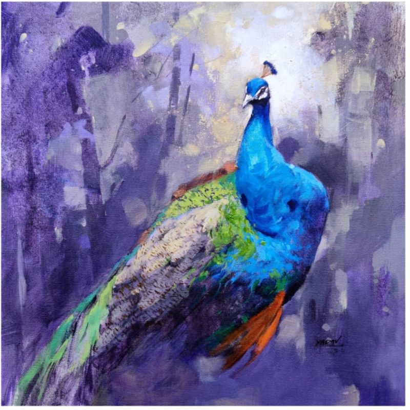 Peacock Canvas Painting