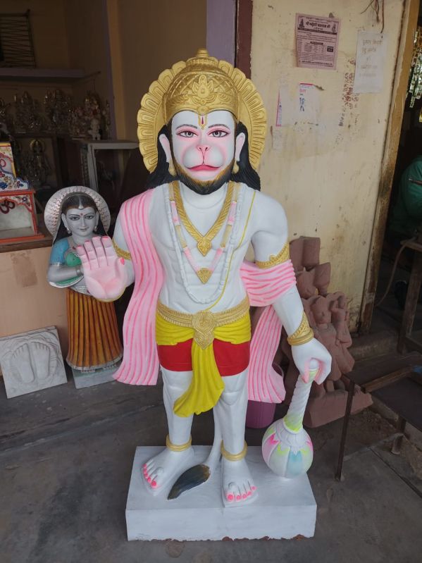 Standing Hanuman Marble Statue