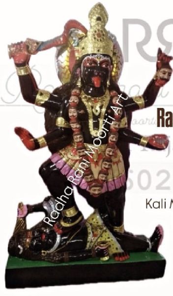 Multicolor Marble Kali Mata Statue