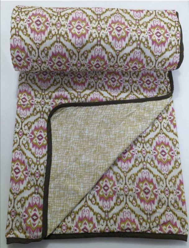 Multicolor Printed Cotton Dohar Blanket