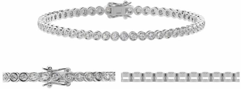 Bezel Tennis Series Diamond Bracelet