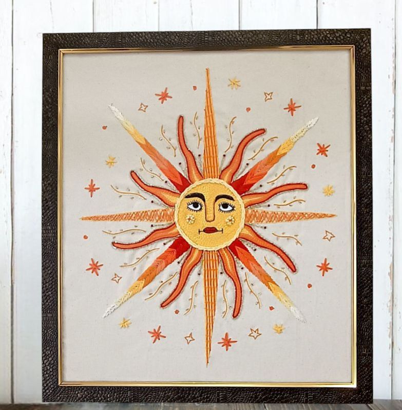 Sun God Zodiac Sign Handmade Wall Hanging