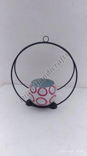 Round Printed Flower Pot