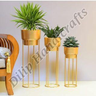 Set of 3 Modern Metal Planter Stand
