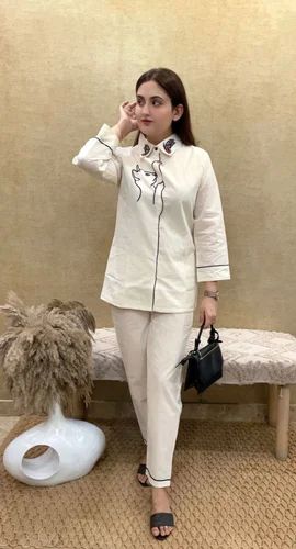 White Cotton Co Ord Set