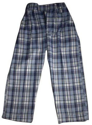 Cotton Check School Uniform Pant