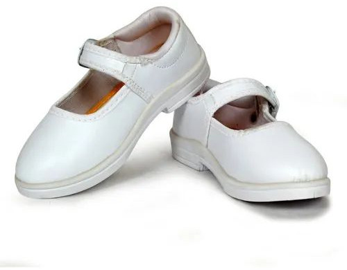 Girls White School Shoes