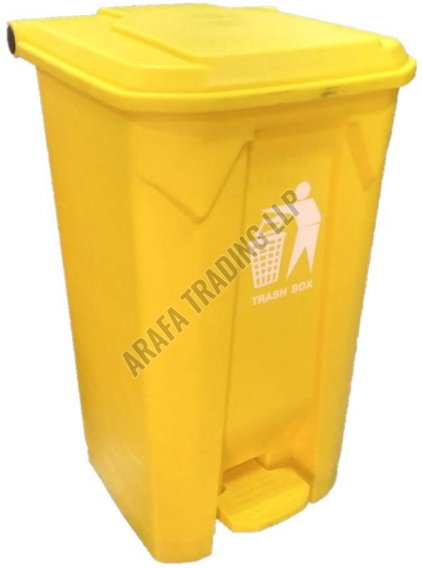 Yellow Plastic Pedal Bin with Lid
