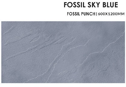 Fossil Sky Blue Ceramic Floor Tiles