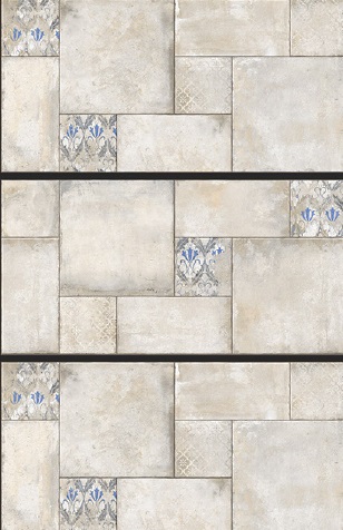 Indigo Decor Stone Punch Bathroom Floor Tiles