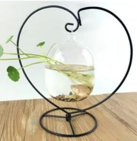 Metal Hanging Fish Bowl With Stand