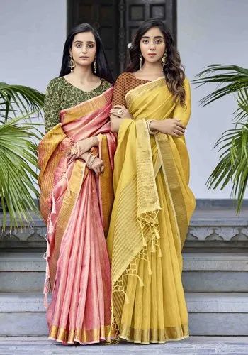 Tissue Linen Saree