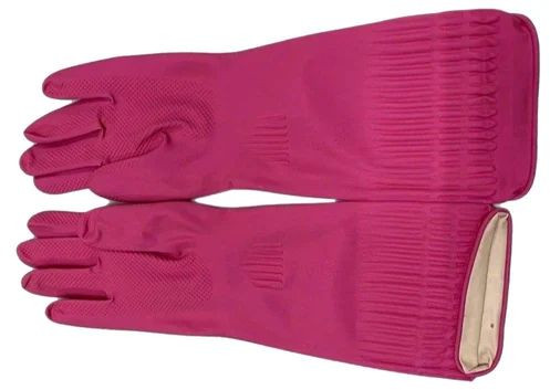 Pink Industrial Rubber Glove