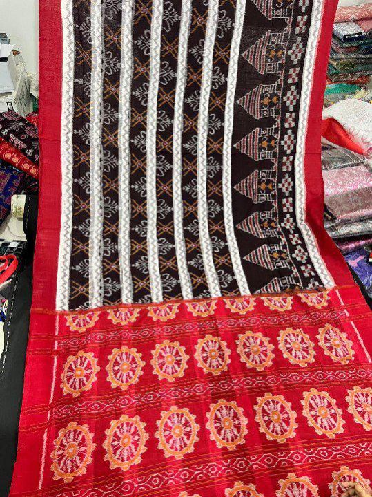 Ladies Double Shade Sambalpuri Pure Cotton Saree