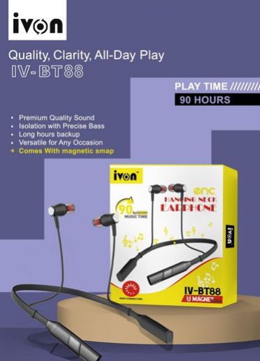 Ivon Black Wireless Neckband