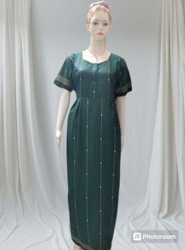 Ladies Green Frock Type Cotton Nighty