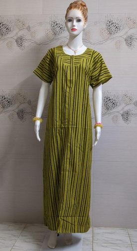 Ladies Green Jaipuri Cotton Nighty