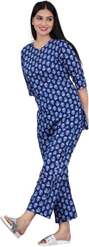 Ladies Printed Cotton Night Suits