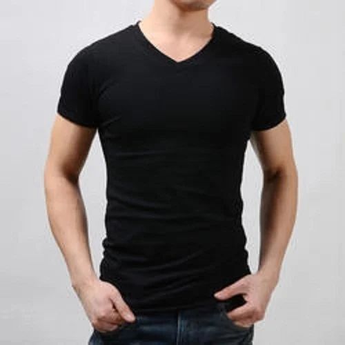 Mens V Neck Cotton T Shirt