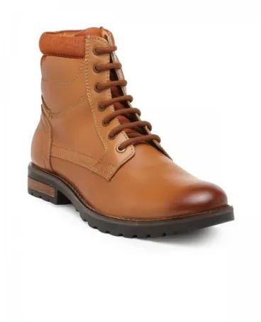 Mens Tan Leather Ankle Boot