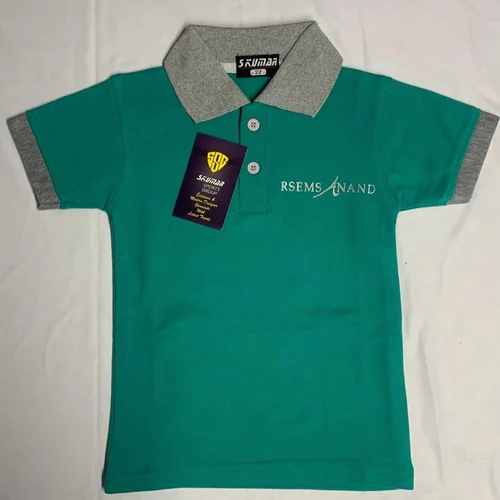 Kids Casual Wear Cotton Polo Neck T Shirt