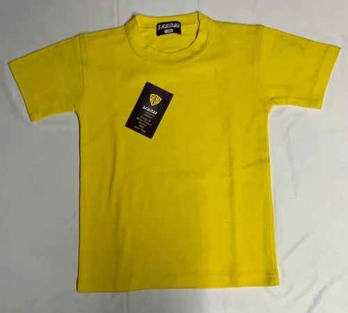 Men Yellow Cotton Casual Wear T Shirt