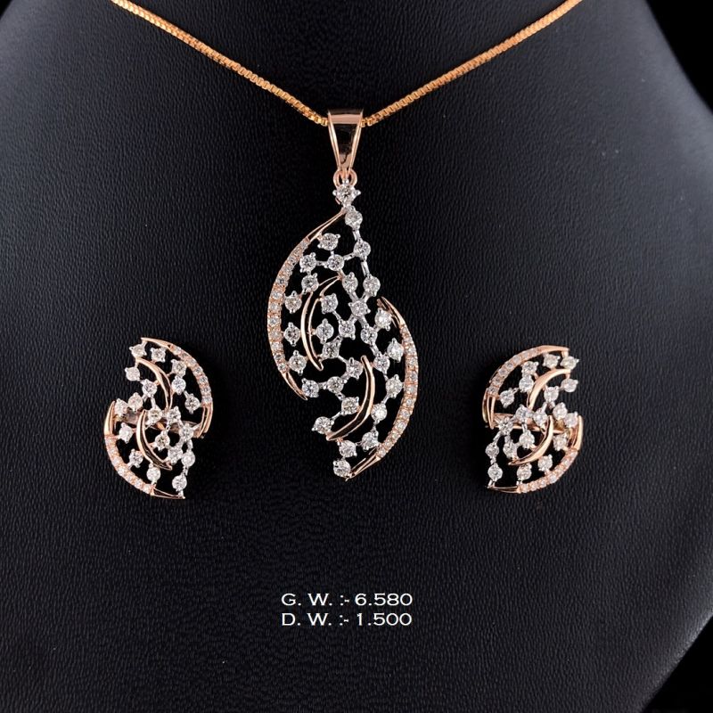 PS128P Ladies Diamond Pendant Set