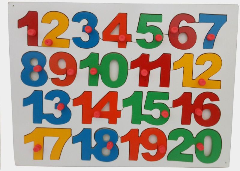 TE-23 1 To 20 Wooden Number Letters