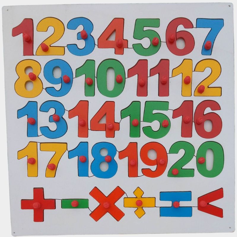 TE-24 Wooden Number Letters With Addition, Multiplication and Division