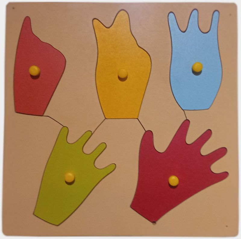 TE-41 Wooden Counting Hand Puzzle