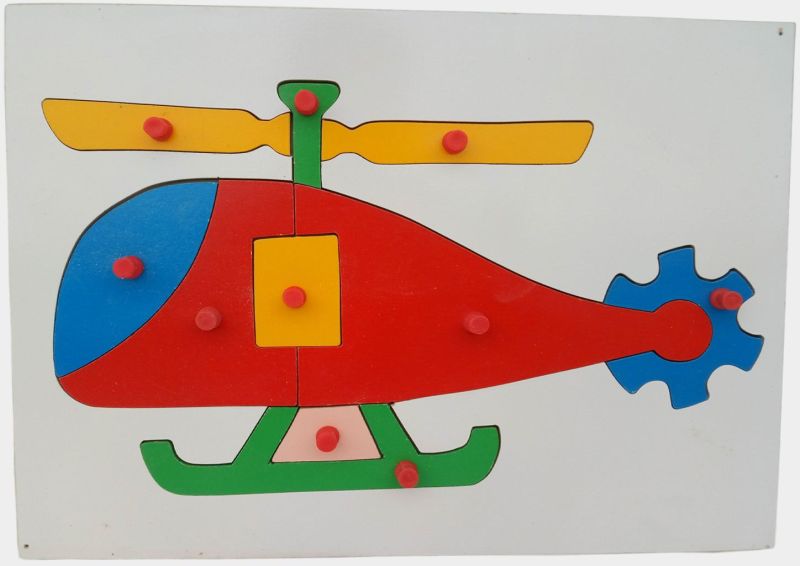 TE-61 Wooden Helicopter Puzzle