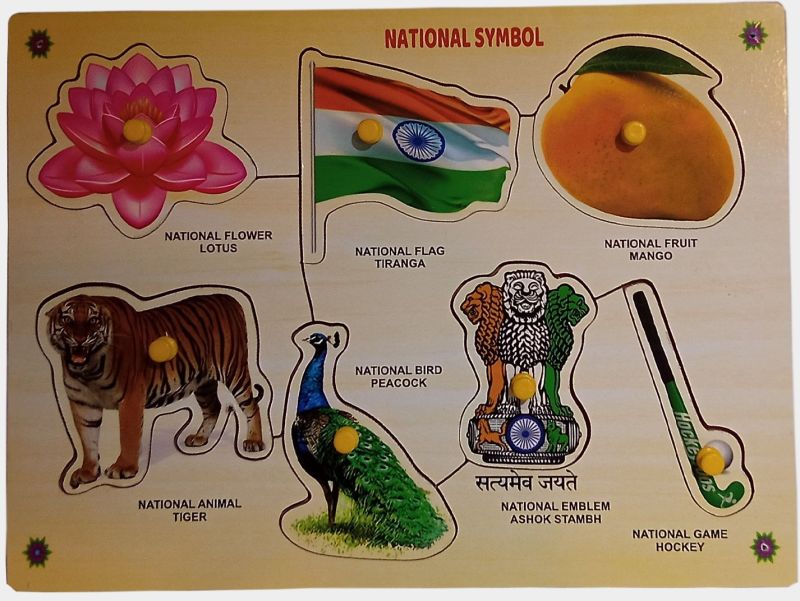 TE-49 Wooden National Symbol Puzzle