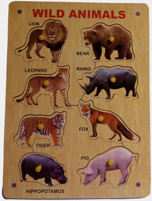 TE-34 Wooden Wild Animal Tray Puzzle