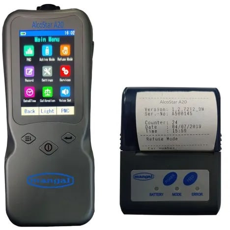 Alco Easy A20 Breath Alcohol Analyzer With Printer