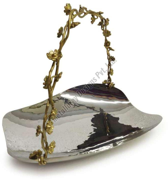 Brass & Stainless Steel Serving Tray