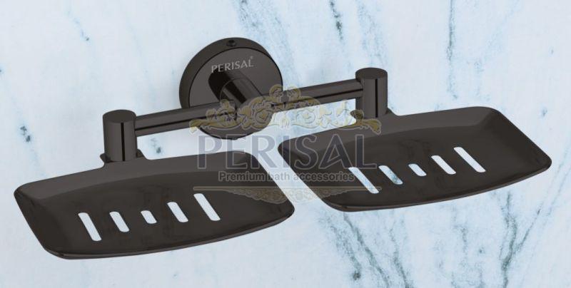 Prisma Black Double Soap Dish