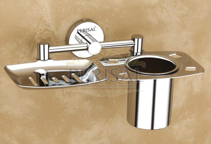 Prisma CP Soap Dish & Tumbler Holder