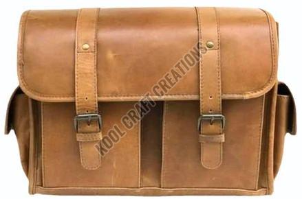Mens Vintage Leather Portfolio Laptop Bag