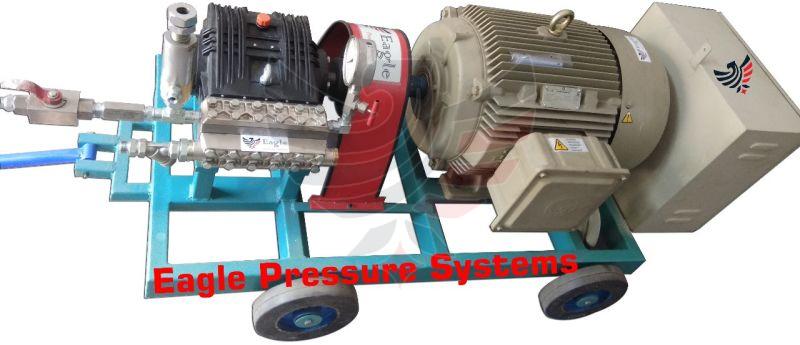 Motorized 600 Bar Triplex Plunger Hydro Test Pump System