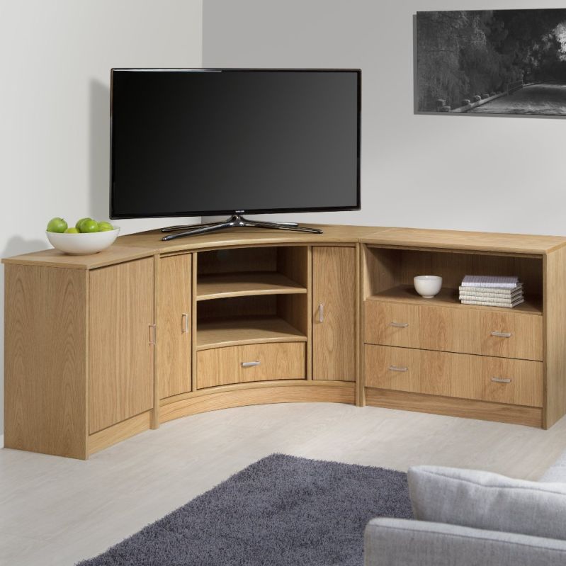 Wooden Corner TV Unit