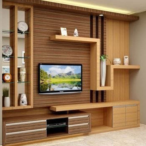 Wooden Designer TV Unit