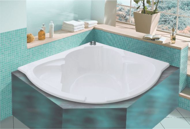 1420mmx1420mmx405mm Acrylic Bath Tub