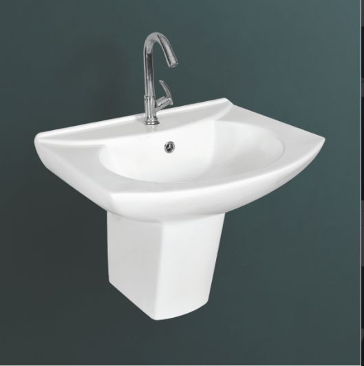 570mmX495mmX560 Wash Basin Half Pedestal