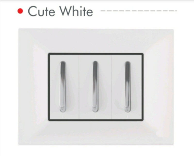 Hosper RCT04 4 M Cute White Modular Switch Cover Plate