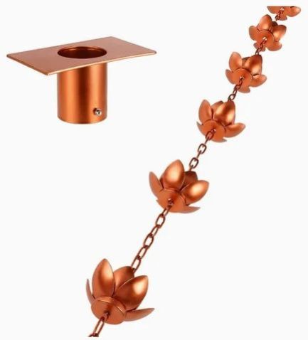 Lotus Copper Rain Chains